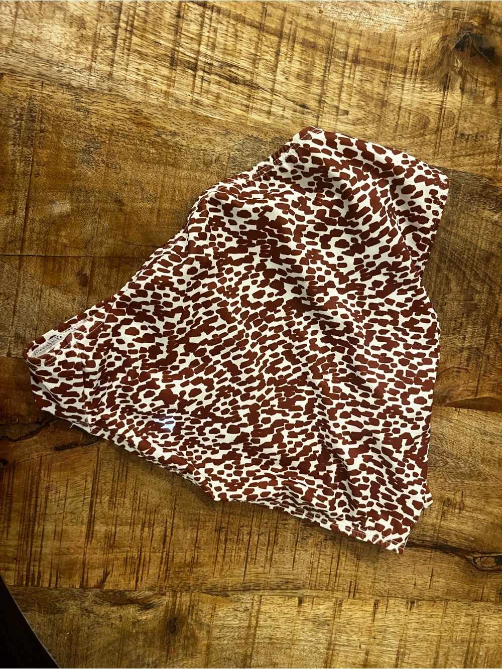 Old Navy White and Rust Speckled Bikini Bottoms